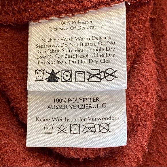 Eddie Bauer Rust Colored 1/4 Zip Fleece  Pullover Size Large - Picture 4 of 9